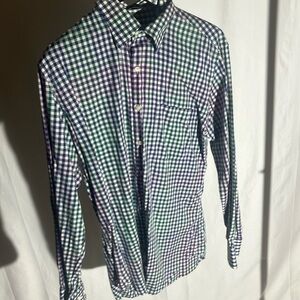 Peter Millar Plaid Cotton Button Down Men's Medium
